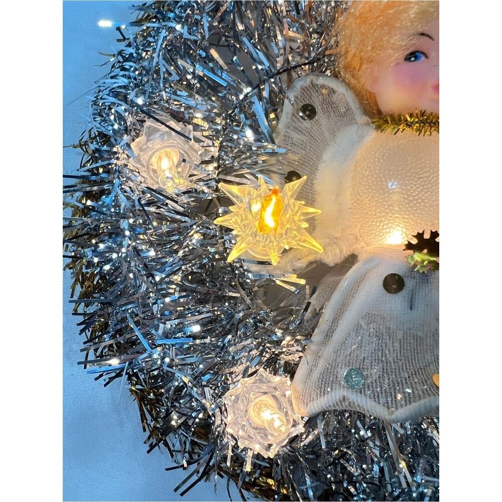Vintage Mid Cenutry Angel Tree Topper Top or Christmas Decor Lighted Restored - Picture 3 of 13